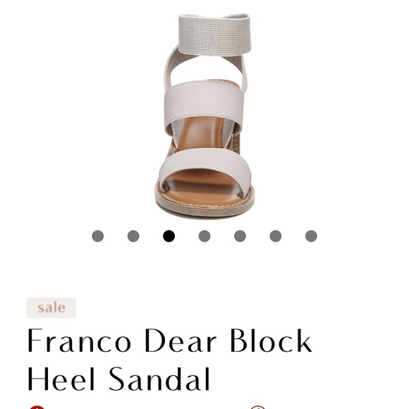 FRANCO SARTO DEAR BLOCK SANDAL in GREY/TAUPE - Picture 4 of 16